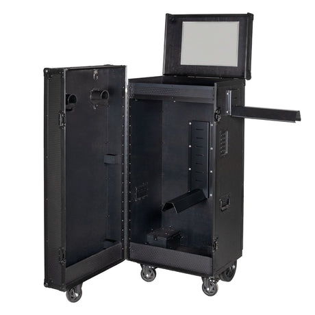 Black hardware saddle cabinet 65x62x138cm