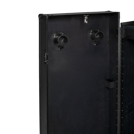 Black hardware saddle cabinet 65x62x138cm