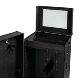 Black hardware saddle cabinet 65x62x138cm