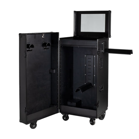 Black hardware saddle cabinet 65x62x138cm