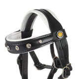 Leather bridle with rhinestones for toy horse