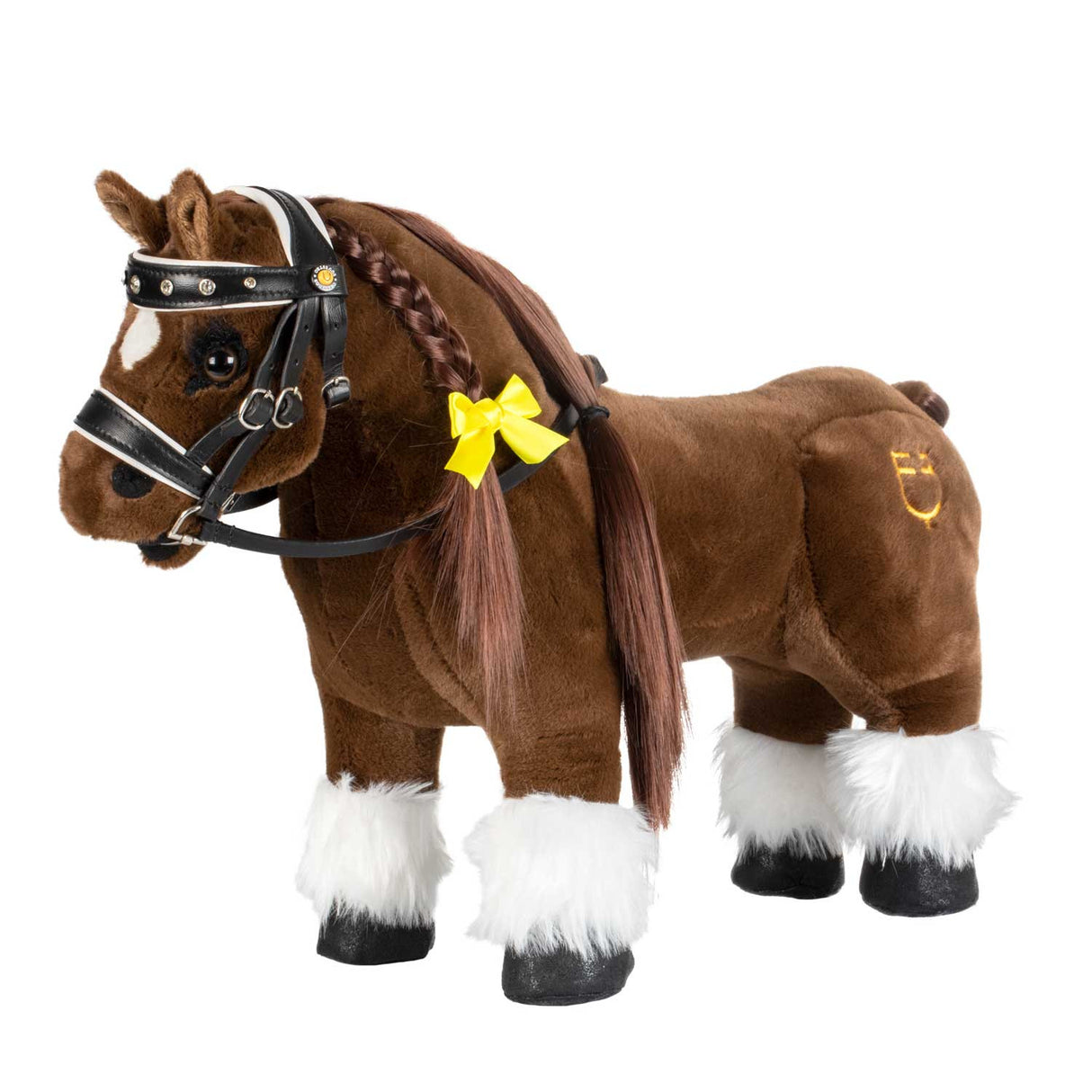 Leather bridle with rhinestones for toy horse