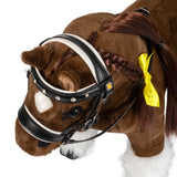 Leather bridle with rhinestones for toy horse
