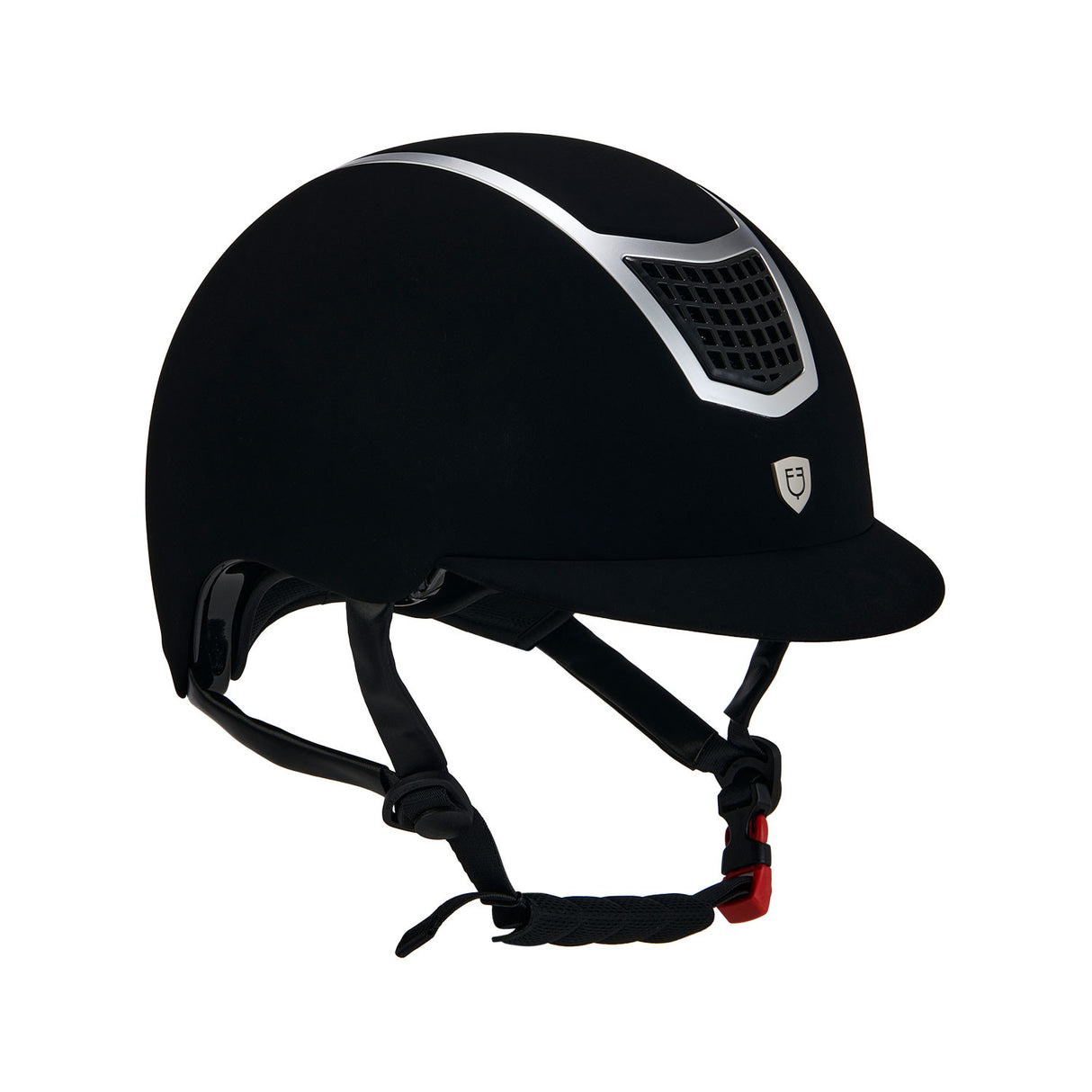 Helmet with colored velvet frame