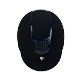 Helmet with colored velvet frame