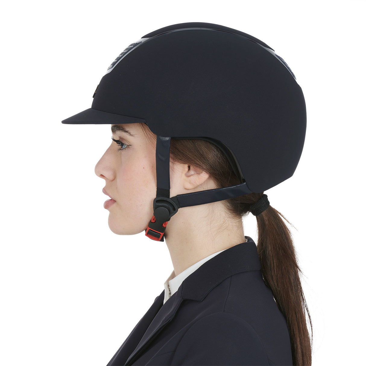 Helmet with colored velvet frame