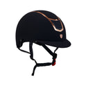 Helmet with colored velvet frame