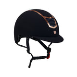 Helmet with colored velvet frame