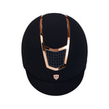 Helmet with colored velvet frame
