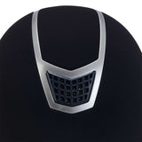 Helmet with colored velvet frame