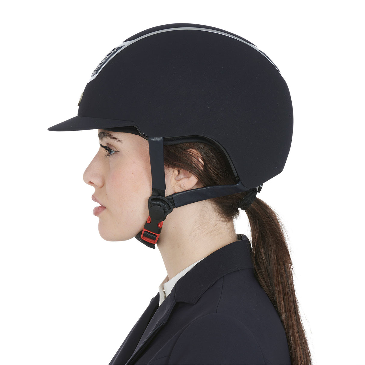 Helmet with colored velvet frame