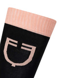 Stretch technical sock with contrasting logo