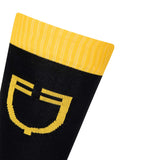 Stretch technical sock with contrasting logo