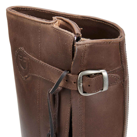 Equestro Unisex Boots With Breathable Inner Lining #colour_brown
