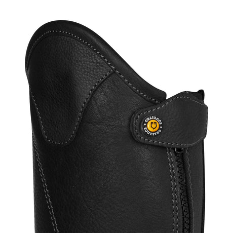 Unisex soft leather gaiters with side zip