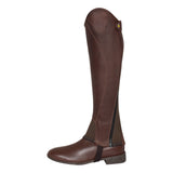 Unisex soft leather gaiters with side zip
