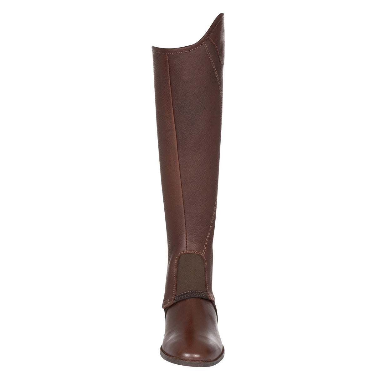 Unisex soft leather gaiters with side zip