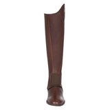 Unisex soft leather gaiters with side zip