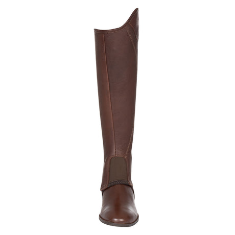 Unisex soft leather gaiters with side zip
