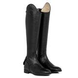 Unisex calfskin boots with rear zipper