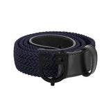 Elastic belt with black logoed buckle
