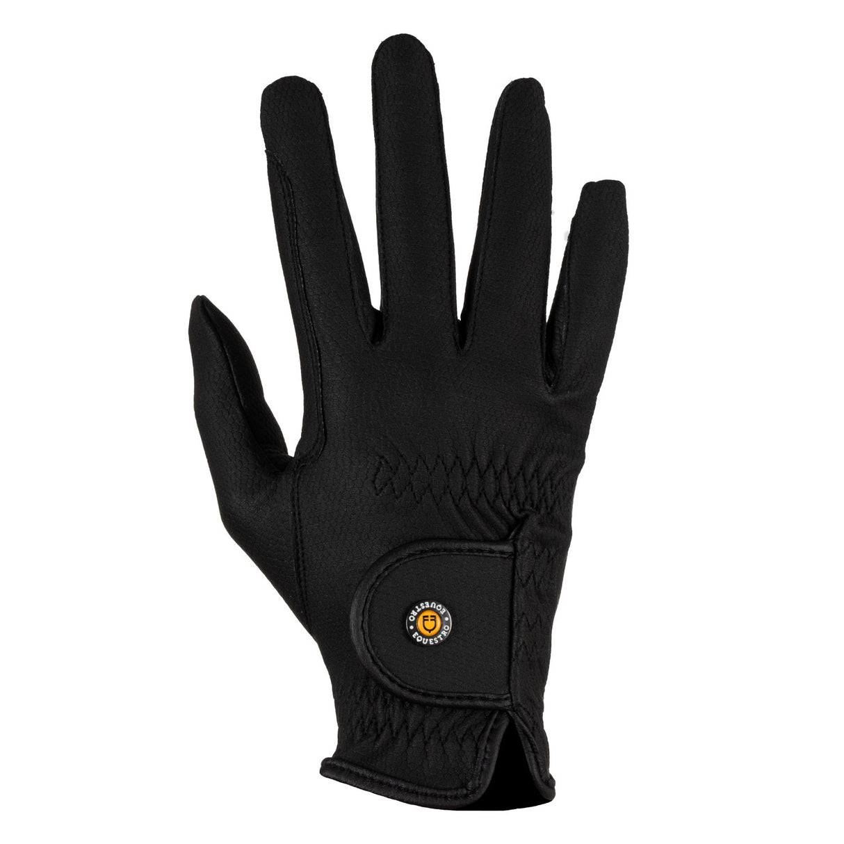 Unisex padded gloves in synthetic leather with hook-and-loop closure
