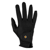 Unisex padded gloves in synthetic leather with hook-and-loop closure
