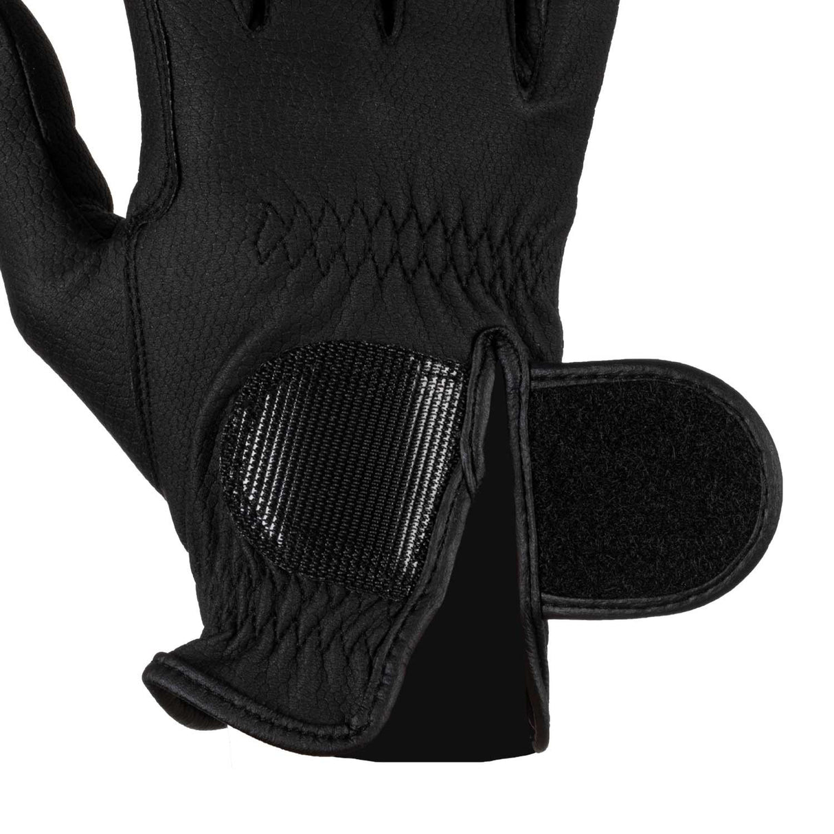 Unisex padded gloves in synthetic leather with hook-and-loop closure