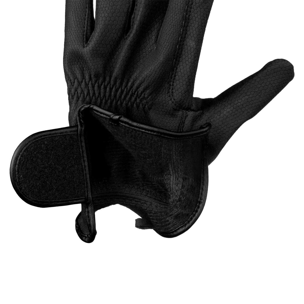 Unisex padded gloves in synthetic leather with hook-and-loop closure