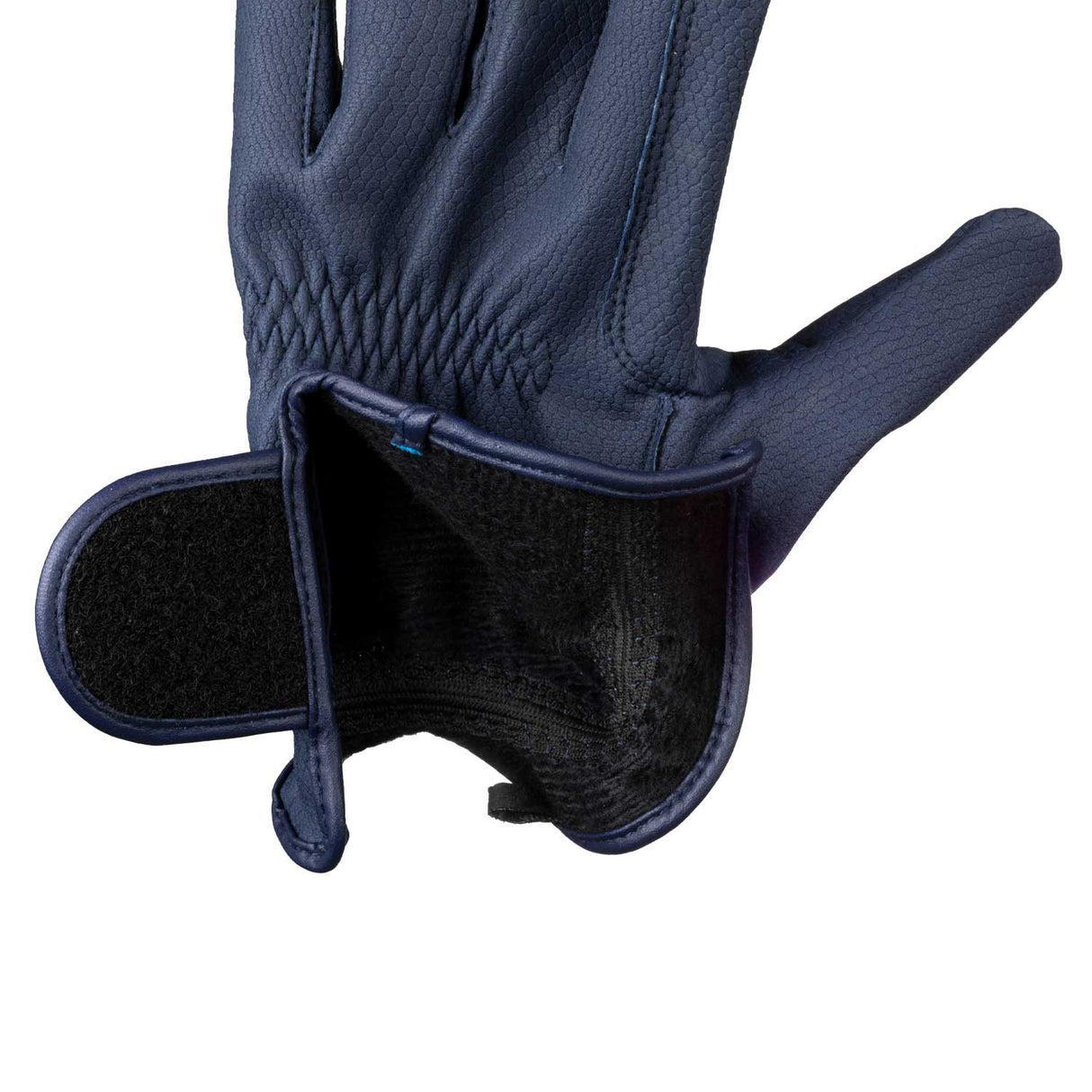 Unisex padded gloves in synthetic leather with hook-and-loop closure