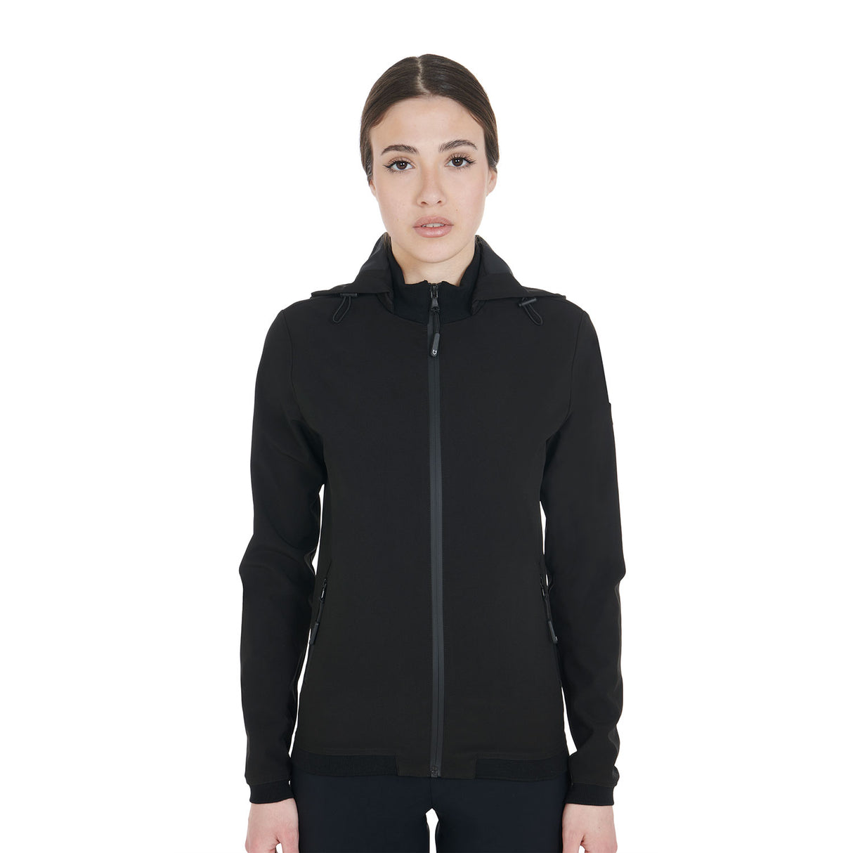Equestro Women's Technical Three-Layer Softshell Jacket #colour_black