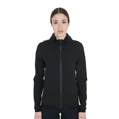 Equestro Women's Technical Three-Layer Softshell Jacket #colour_black