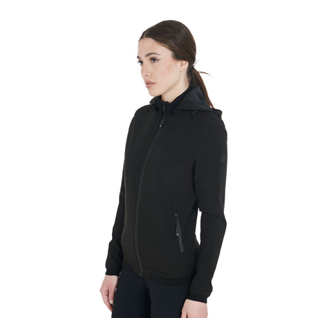 Equestro Women's Technical Three-Layer Softshell Jacket #colour_black