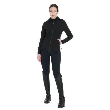 Equestro Women's Technical Three-Layer Softshell Jacket #colour_black
