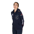 Equestro Women's 2024 Design Multi-Logo Hoodie #colour_blue