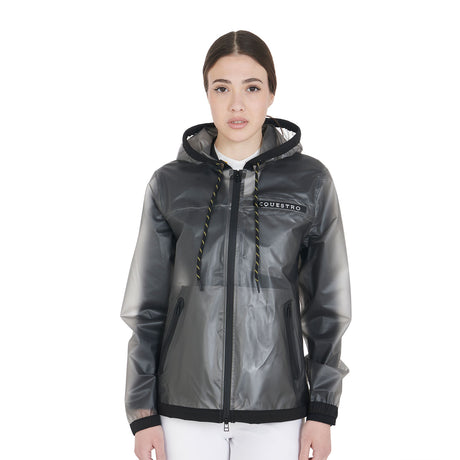 Equestro Women's Transparent Technical Raincoat #colour_grey