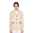 Women's competition jacket three buttons perforated fabric