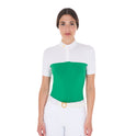 Equestro Women's Slim Fit Polo Shirt In Technical Fabric And Mesh