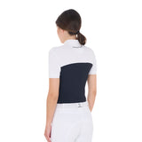 Equestro Women's Slim Fit Polo Shirt In Technical Fabric And Mesh