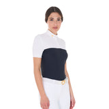 Equestro Women's Slim Fit Polo Shirt In Technical Fabric And Mesh
