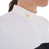 Equestro Women's Slim Fit Polo Shirt In Technical Fabric And Mesh