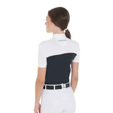 Equestro Women's Slim Fit Polo Shirt In Technical Fabric And Mesh