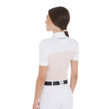 Equestro Women's Slim Fit Polo Shirt In Technical Fabric And Mesh