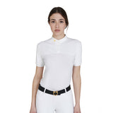 Equestro Women's Slim Fit Polo Shirt In Technical Fabric And Mesh