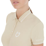 Equestro Women's Slim Fit Polo Shirt In Breathable Fabric