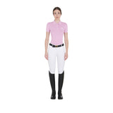 Equestro Women's Slim Fit Polo Shirt In Breathable Fabric