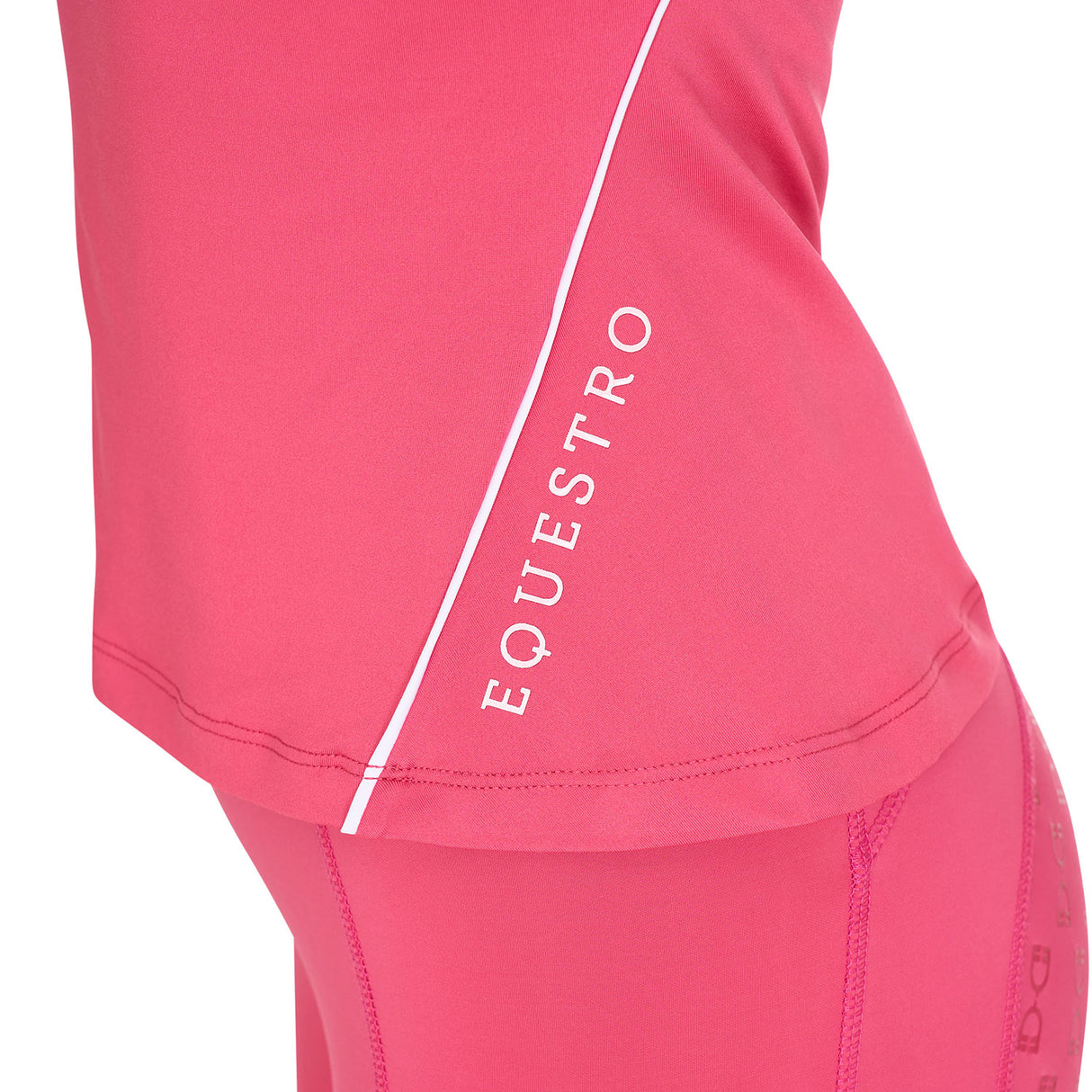 Equestro Women's Slim Fit Technical Training T-Shirt #colour_pink