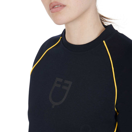 Equestro Women's Interlock Crewneck Sweatshirt #colour_blue