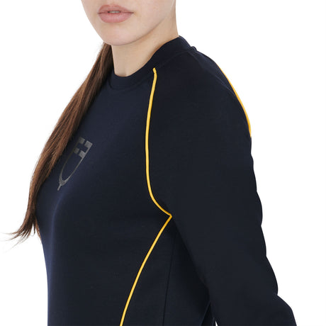 Equestro Women's Interlock Crewneck Sweatshirt #colour_blue