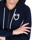 Women's sweatshirt with interlock front zip